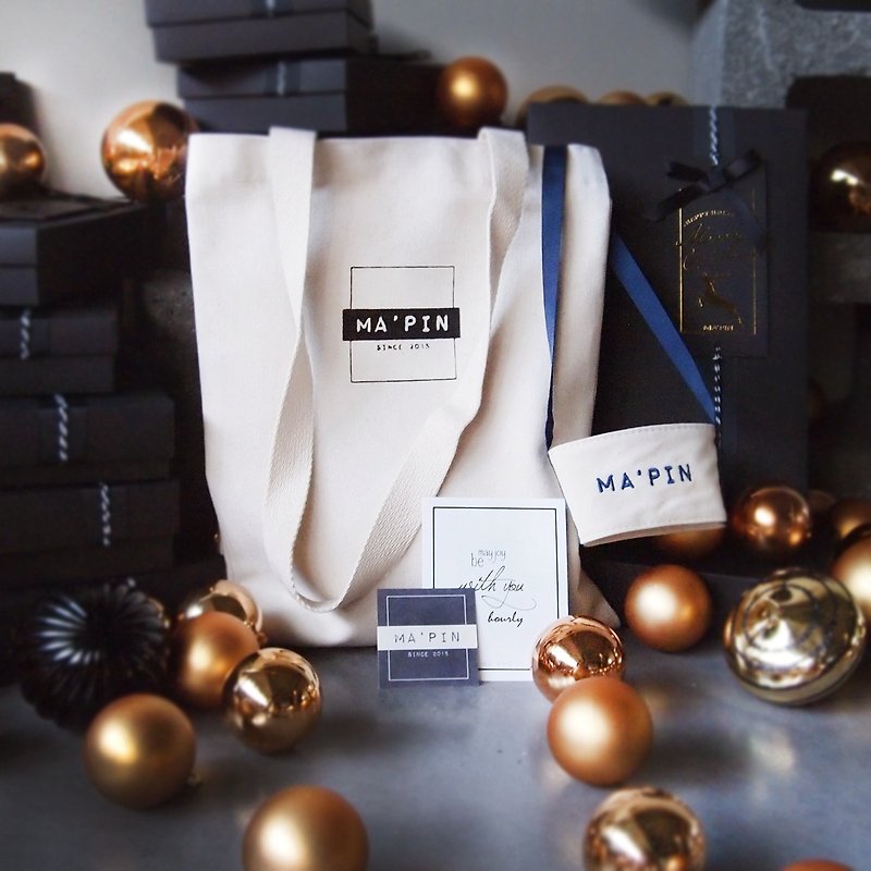 Simple new Tot Christmas exchange gift 500 yuan combination - Messenger Bags & Sling Bags - Cotton & Hemp Black