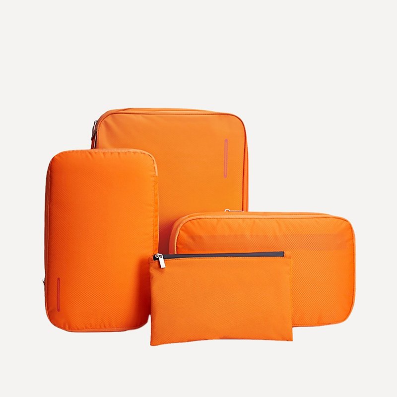 BeeNesting圧縮旅行収納バック　セット　防水スーツケース収納バック4件セット　G4 - 収納用品 - ナイロン オレンジ