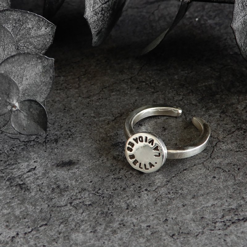 【adjustable】メッセージチャームリング / silver　R052 - 戒指 - 純銀 銀色