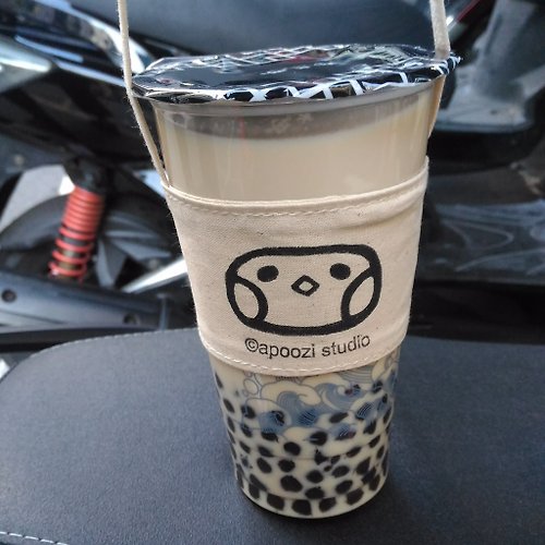 Bubble tea canvas drink bag - Shop APOOZI STUDIO Beverage Holders & Bags -  Pinkoi