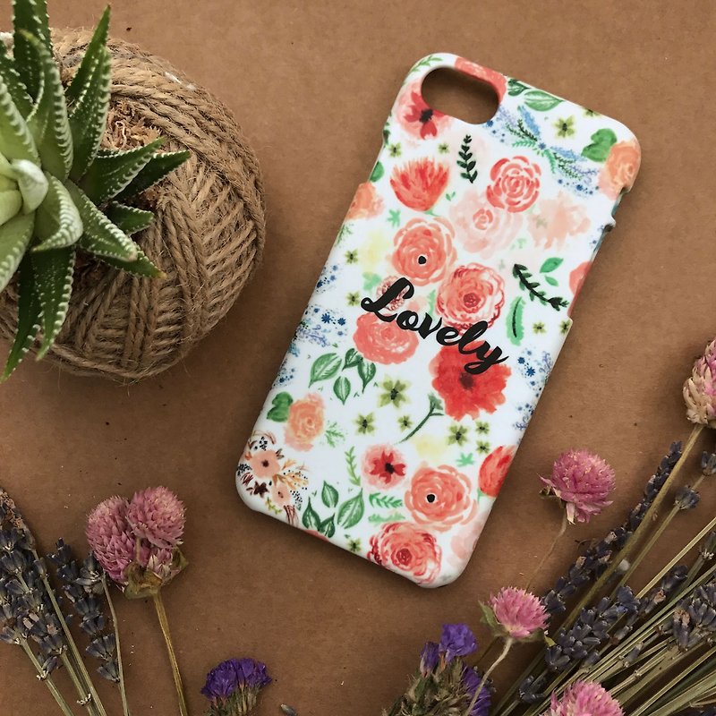 Lovely Floral. Matte Case( iPhone, HTC, Samsung, Sony, LG, OPPO) - เคส/ซองมือถือ - พลาสติก หลากหลายสี