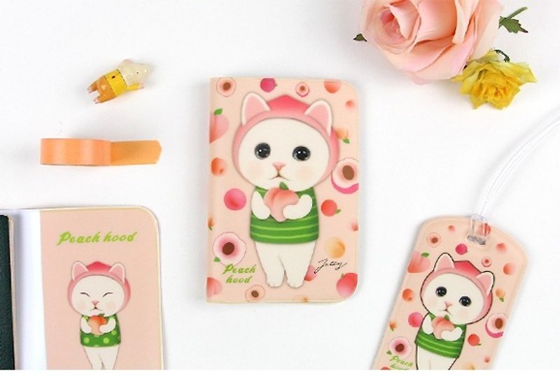 JETOY,甜蜜貓 嬌小護照套 三代_Peach hood J1712202 - 護照套 - 塑膠 粉紅色