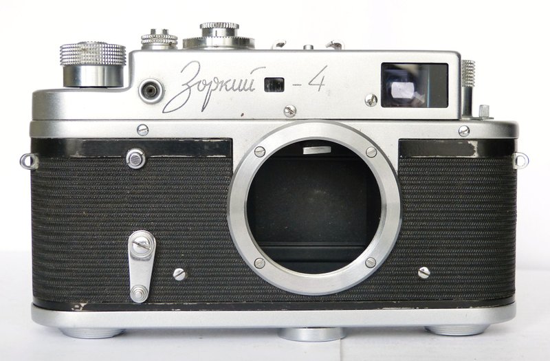 Zorki-4 50 Years of October rangefinder film camera 35mm M39 mount USSR KMZ body - 相機/拍立得/底片相機 - 其他金屬 銀色