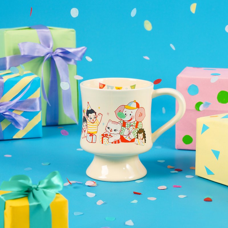 Happy Birthday 80s Retro Showa Gift Mug - Mugs - Pottery Multicolor