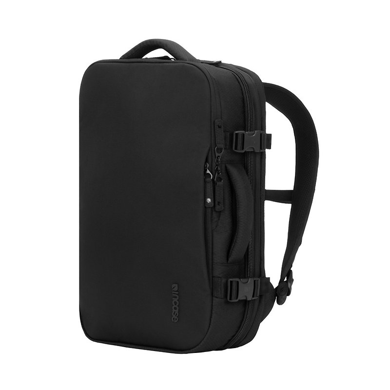 Incase VIA Backpack 15-16 inch expandable travel laptop backpack (check pattern black) - กระเป๋าเป้สะพายหลัง - ไนลอน สีดำ