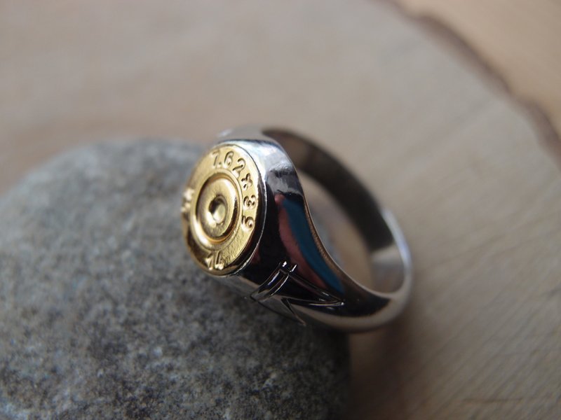 Sterling silver Bullet Ring 7.62 AK-47 kalashnikov shell  insertion - 戒指 - 純銀 銀色