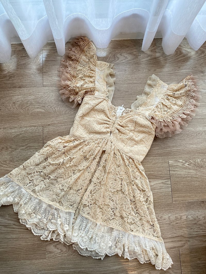 cream dress - One Piece Dresses - Thread Khaki