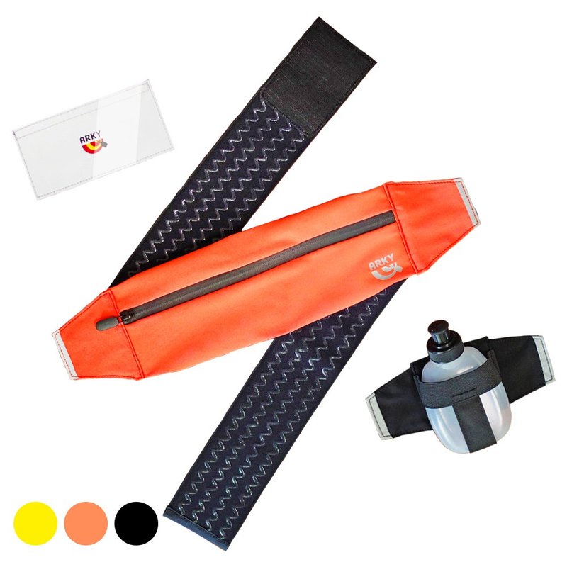 ARKY Attach&Run Belt Cycling/Road Running/Marathon Necessary Lightning Belt Pack - อุปกรณ์เสริมกีฬา - ไฟเบอร์อื่นๆ สีส้ม