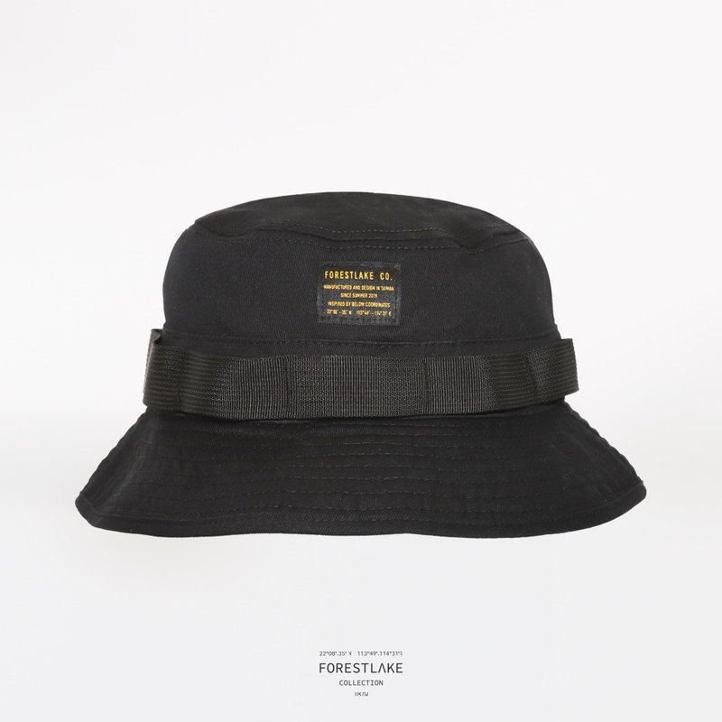 FL Co-Label Functional Bucket Hat l Black - Hats & Caps - Cotton & Hemp 