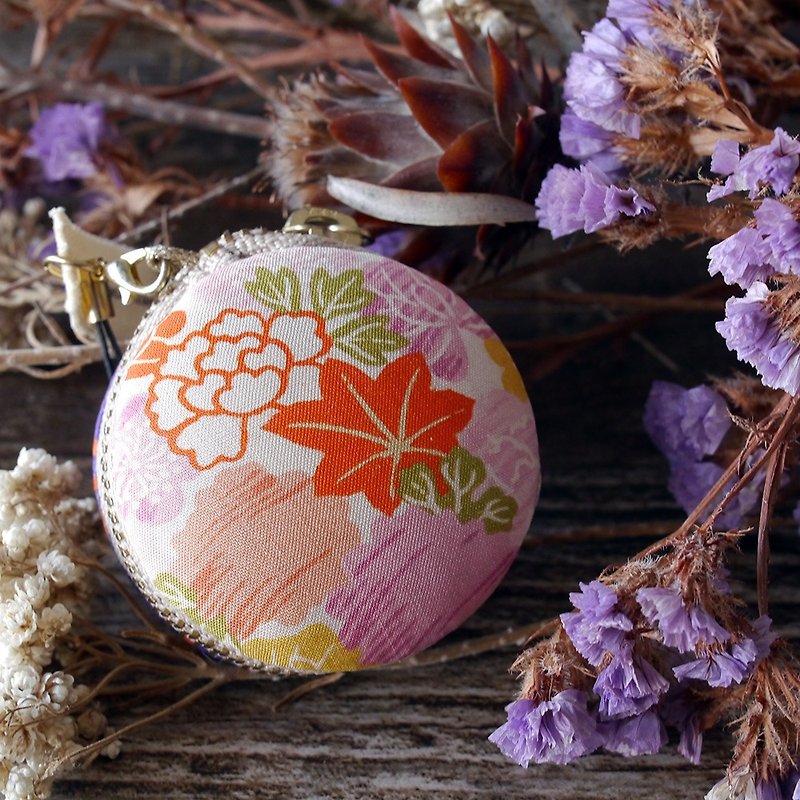 Kimono Macaron Case Round Large - Coin Purses - Cotton & Hemp Multicolor