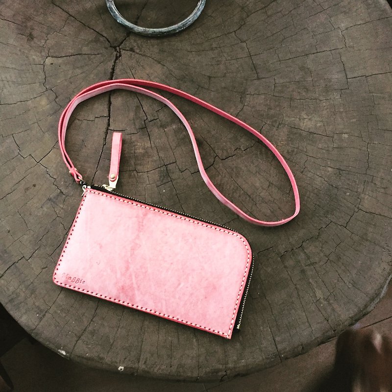 ワックスをかけた手縫い携帯電話ケース、財布、多目的携帯電話収納袋（5.5吋） - スマホケース - 革 