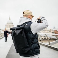 Denmark RAINS] Velcro Rolltop Backpack Waterproof Velcro Rolltop