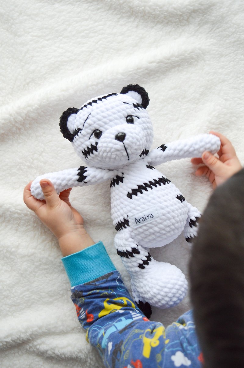 White tiger plush toy, cute crochet tiger personalized gifts for babies - Kids' Toys - Other Materials White