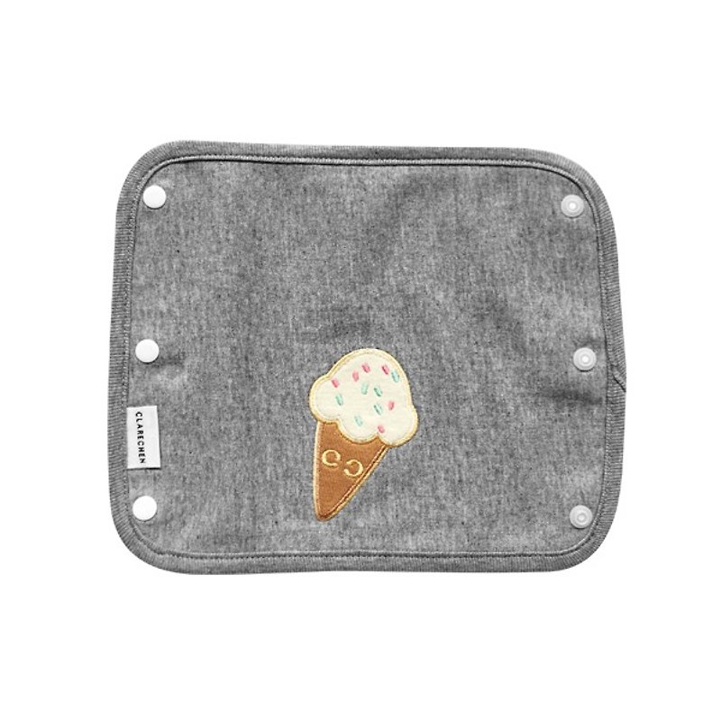 CLARECHEN saliva towel_ice cream_ sample welfare products - Bibs - Cotton & Hemp Gray