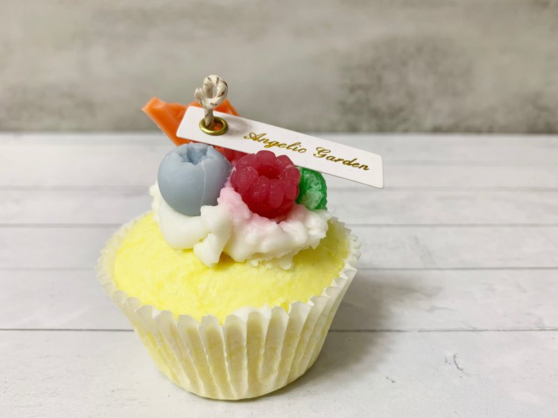 雜果Cupcake蠟燭 (黃色) - 香氛蠟燭/燭台 - 蠟 黃色