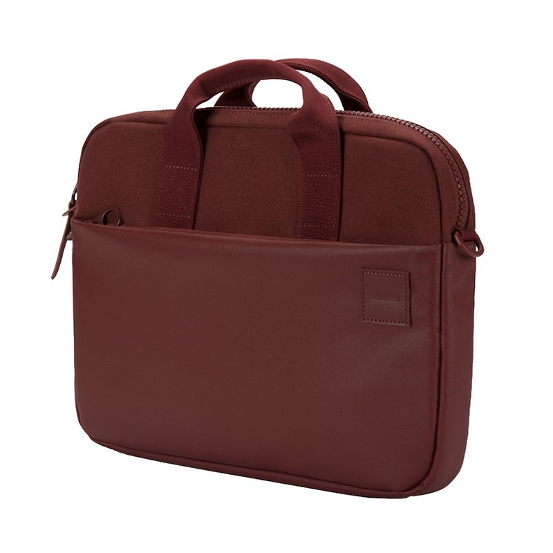 [INCASE] Compass Brief 15 吋 fashion stitching laptop briefcase (wine red) - Laptop Bags - Other Materials Red