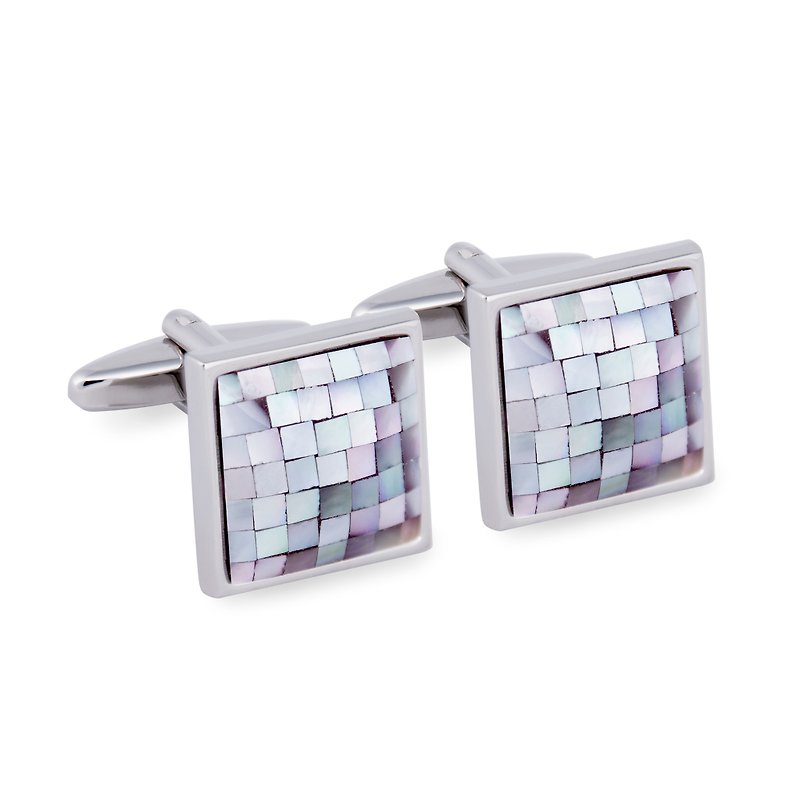 Rainbow Tiles Embed Cufflinks - Cuff Links - Other Metals Multicolor