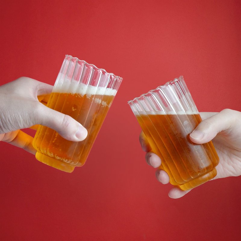 【新築祝い】乾杯ビールペアリングマグセット/ガラスウォーターカップ - ワイングラス・酒器 - ガラス 透明