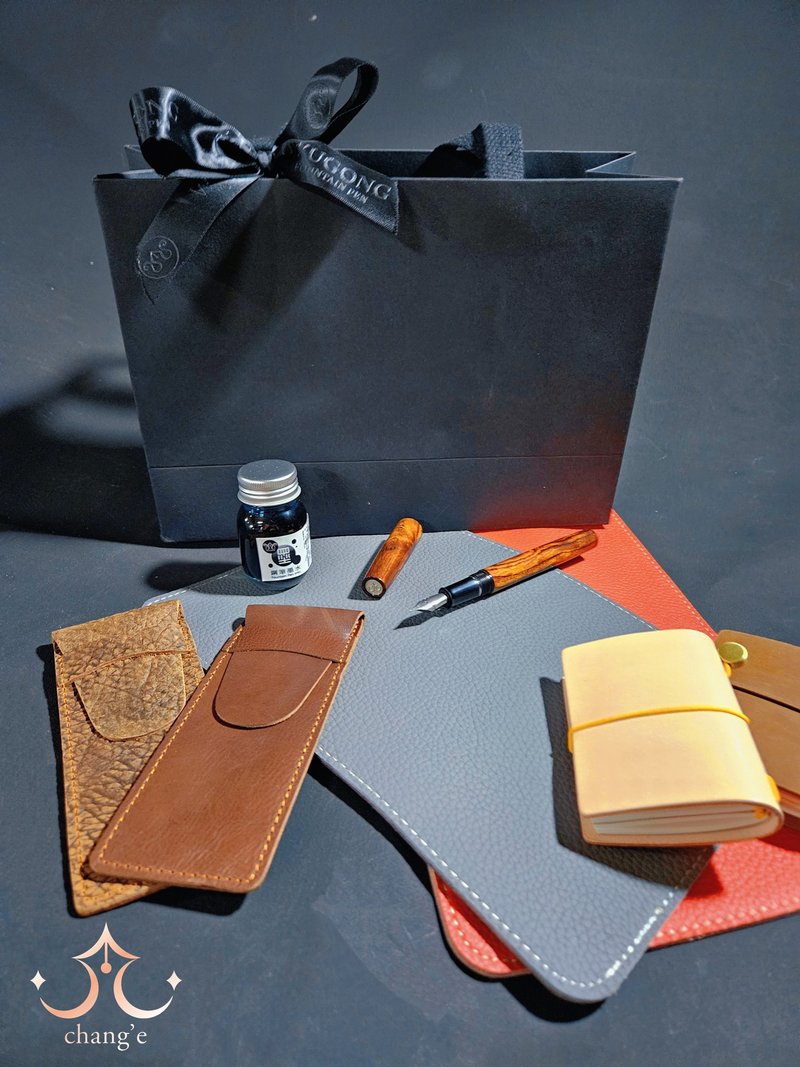 手工原木鋼筆套組 沙漠鐵木 - 鋼筆 - 木頭 咖啡色