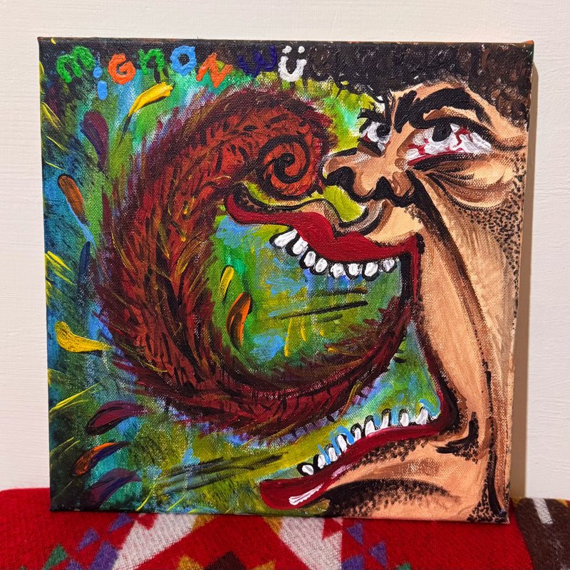 紙有一幅-暴怒與受夠-壓克力畫作品 - 海報/掛畫/掛布 - 棉．麻 多色