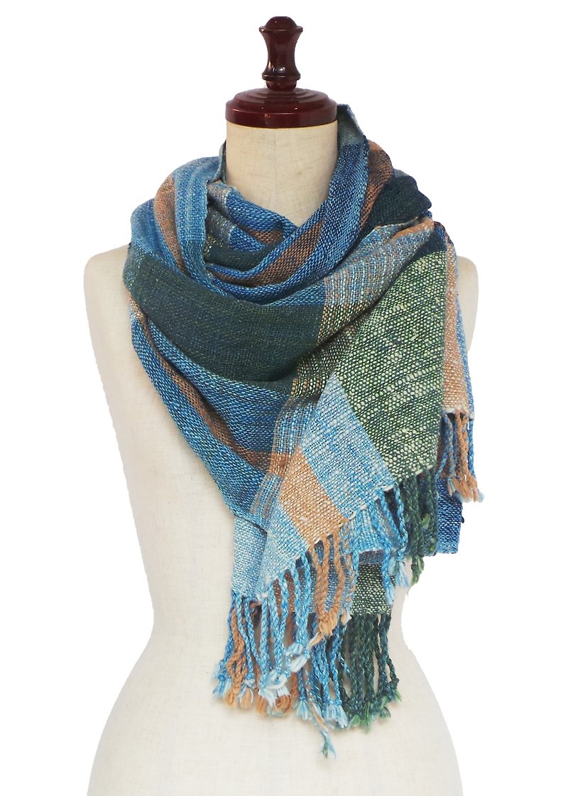 Scarf - Knit Scarves & Wraps - Cotton & Hemp Green