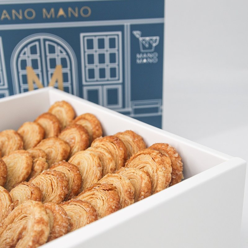 MANO MANO 經典法式手工蝴蝶酥禮盒 十六入 - 手工餅乾 - 其他材質 多色