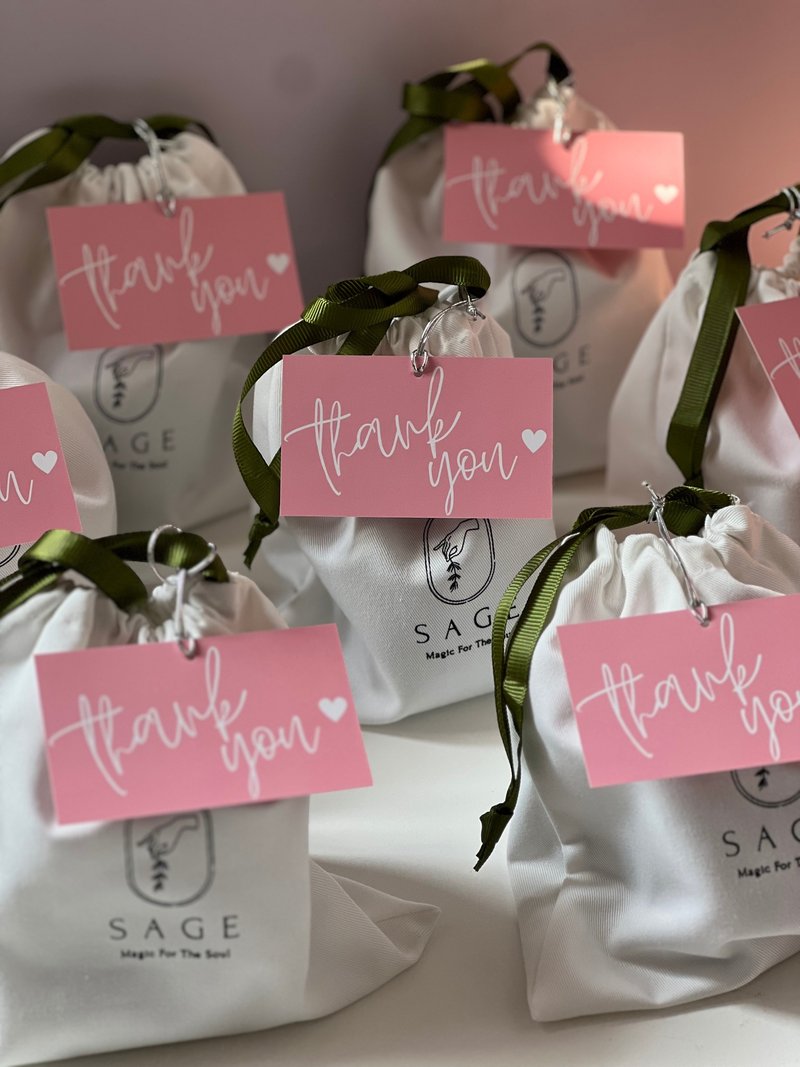 【婚禮回禮 小禮物】Sage Tea  茶味曲奇/花茶包 布袋 2+2組合 - 手工餅乾 - 其他材質 