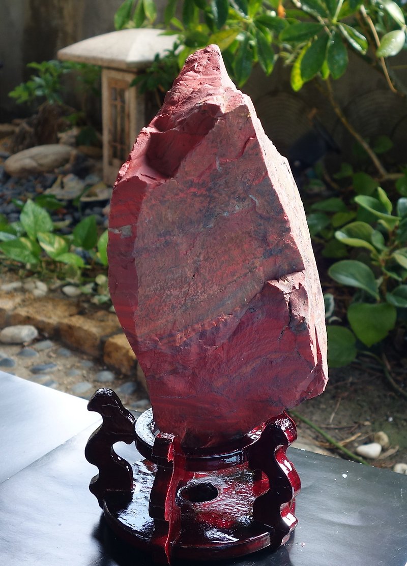 台灣總統石3830公克 三江雞血石 大型擺件 原礦擺件 居家風水磁場 - 裝飾/擺設  - 玉石 紅色
