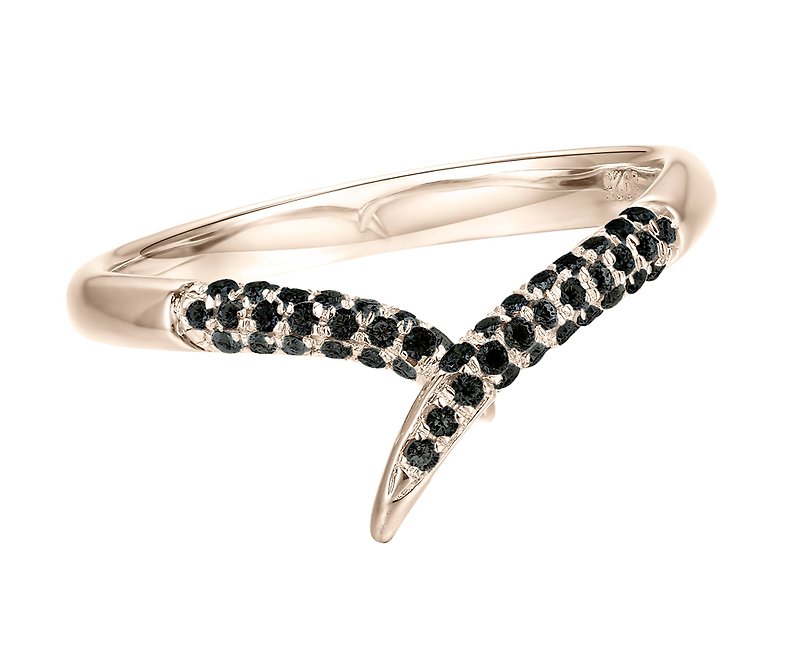 14kゴールドブラックダイヤモンド リング シンプルな結婚指輪 エレガントブラックダイヤモンドゴールドリング ミニマリスト 結婚指輪 - ペアリング - 貴金属 ブラック