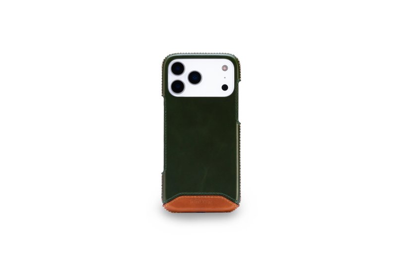 iPhone 17 Pro Max 經典系列-磁吸手機皮套-蘇格蘭綠 - 手機殼/手機套 - 真皮 綠色