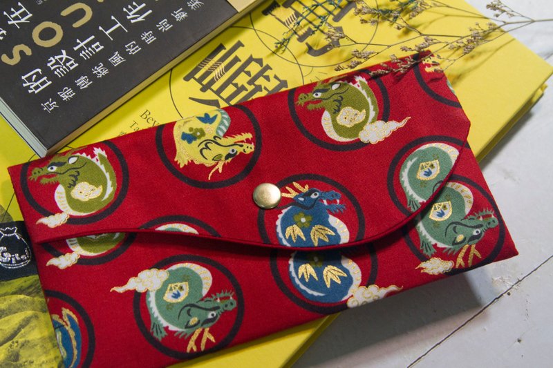 2024 version [Gi LAI] 10*20Cm lucky red envelope bag/Longbao - กระเป๋าสตางค์ - ผ้าฝ้าย/ผ้าลินิน สีแดง