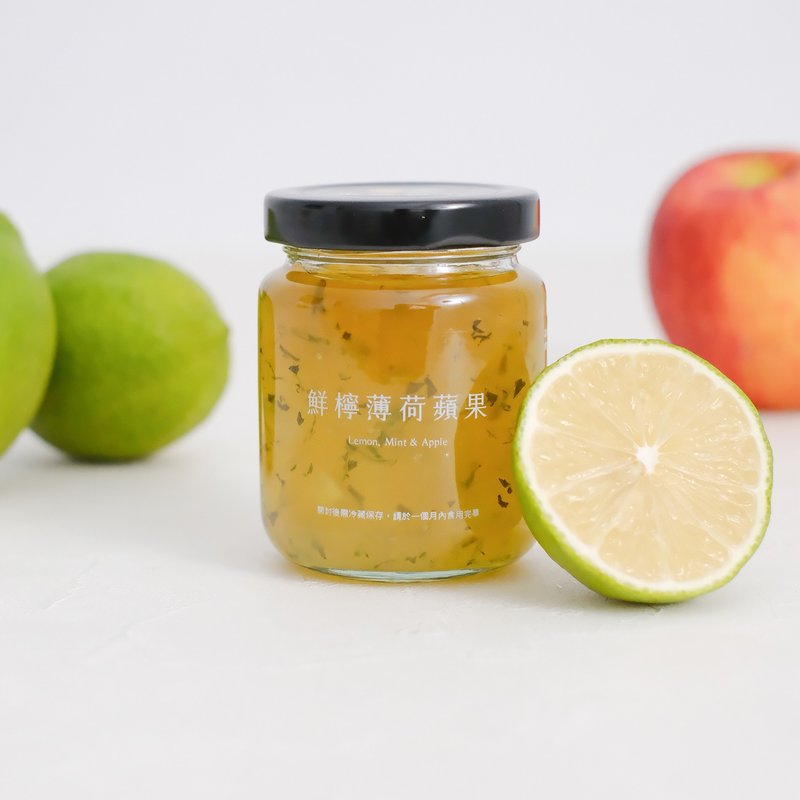 Fresh Lemon Mint Apple Jam - แยม/ครีมทาขนมปัง - อาหารสด สีเขียว