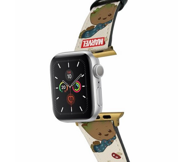 Marvel I am Groot クロス エンボス カーフスキン Apple Watch