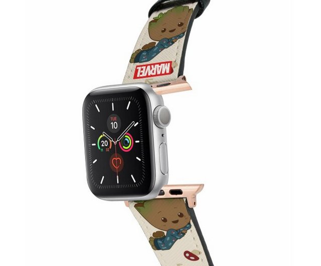 Marvel I am Groot クロス エンボス カーフスキン Apple Watch