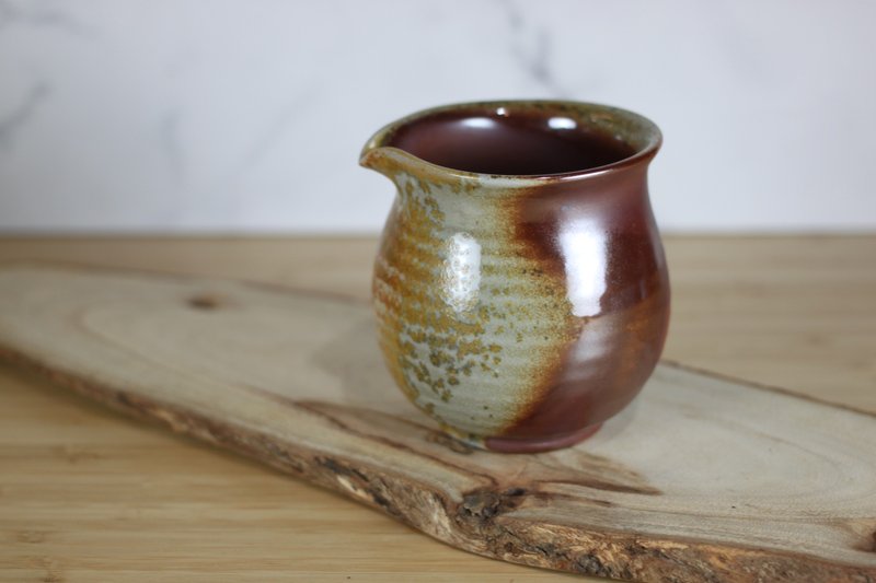 【送禮好物】220ml 重落灰 柴燒茶海 公道杯 鶯歌葉敏祥手作 - 茶壺/茶杯/茶具 - 瓷 