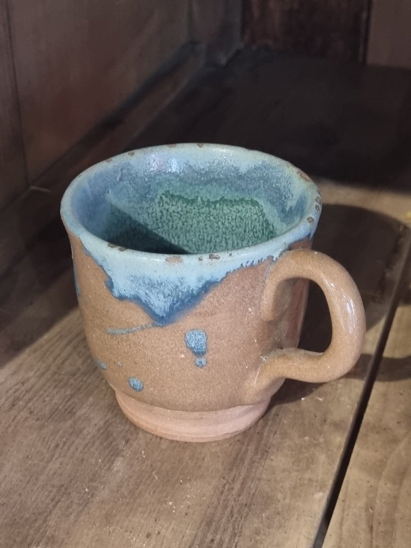 【一冬人】水花點點 - 漸層藍釉 陶器 陶杯 酒杯 咖啡杯 茶 - 其他杯子 - 陶 藍色