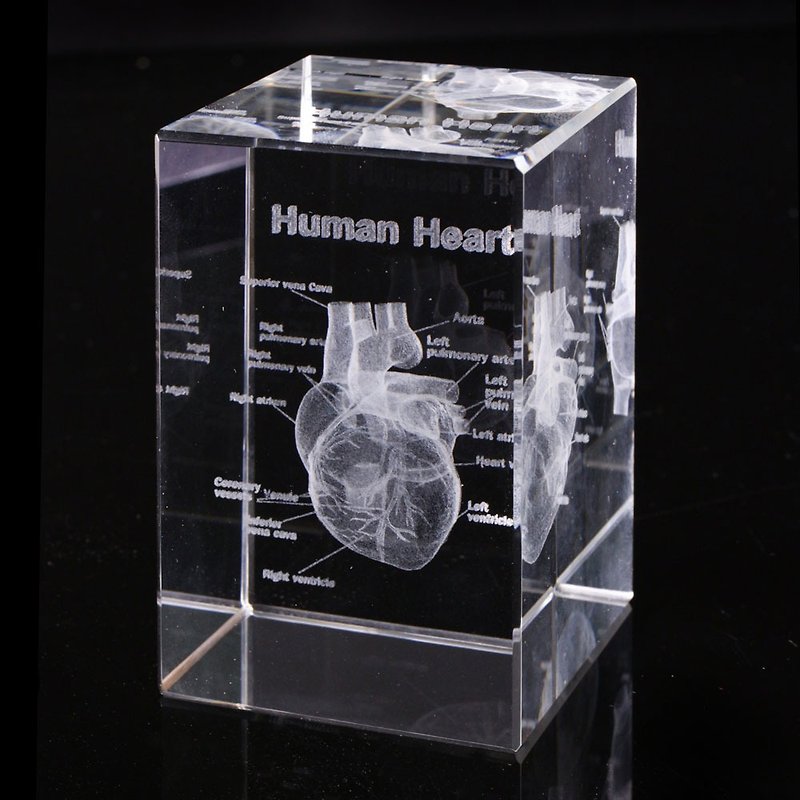 Perspective Heart Crystal Paperweight - Items for Display - Crystal 