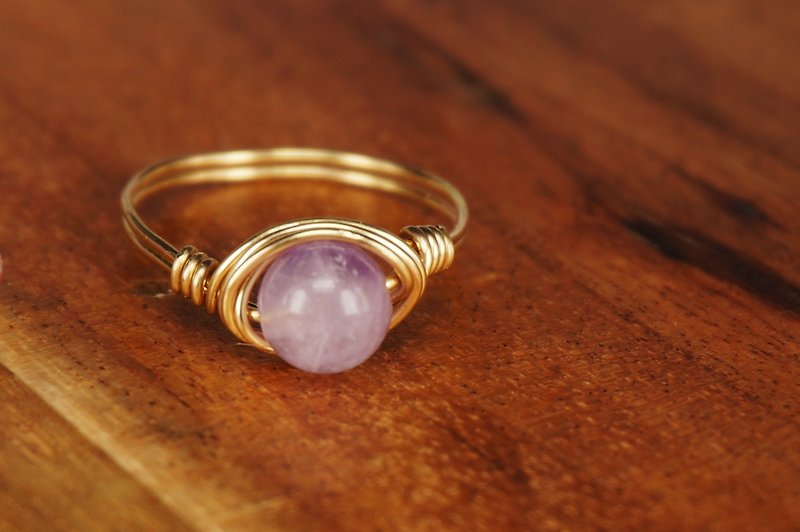 6mm 薰衣草紫晶戒指 - 戒指 - 寶石 紫色