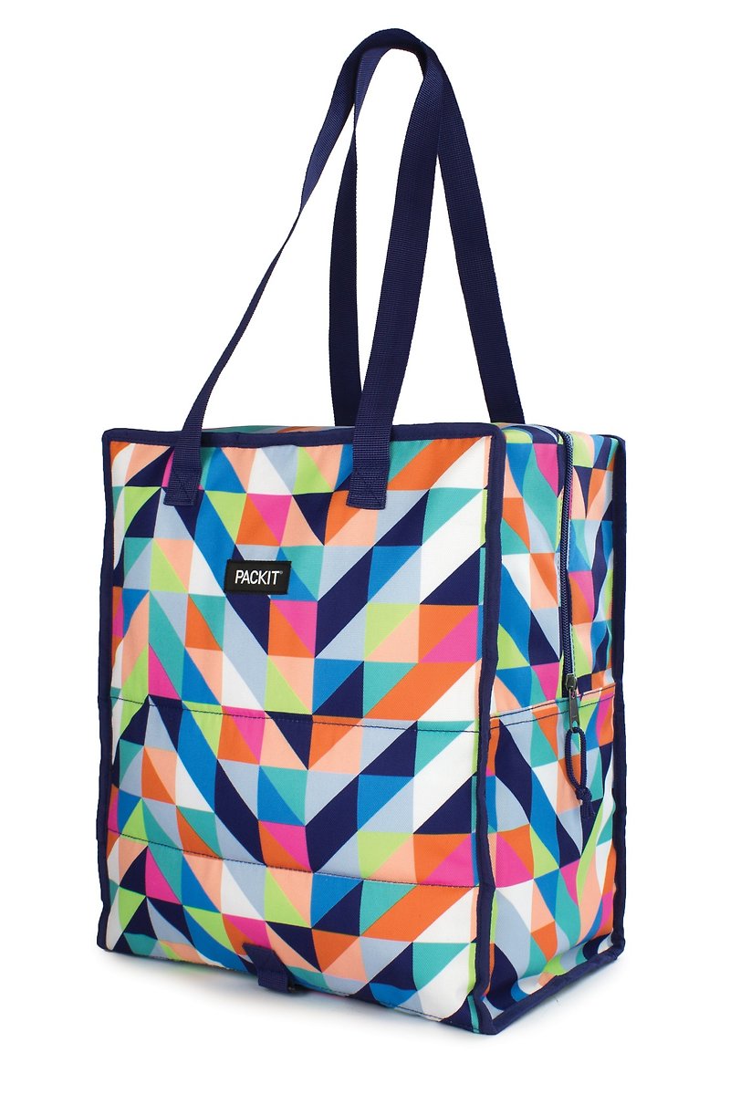 United States [PACKiT] ice cool shopping refrigerated bag (geometric paradise) ice bag / cooler bag - กระเป๋าคุณแม่ - ผ้าฝ้าย/ผ้าลินิน 