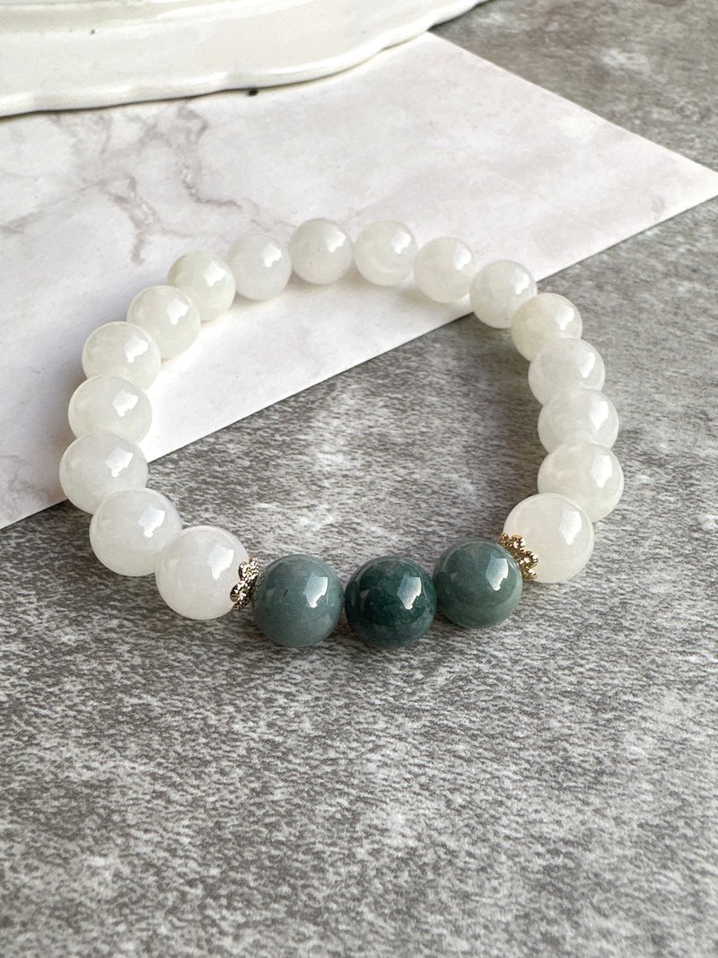 Xinchen-Natural Jade White Jade Bracelet - สร้อยข้อมือ - หยก ขาว