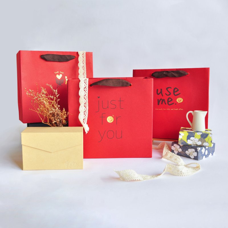 小心思禮物紙袋 - 小 - 禮物盒/包裝盒 - 紙 