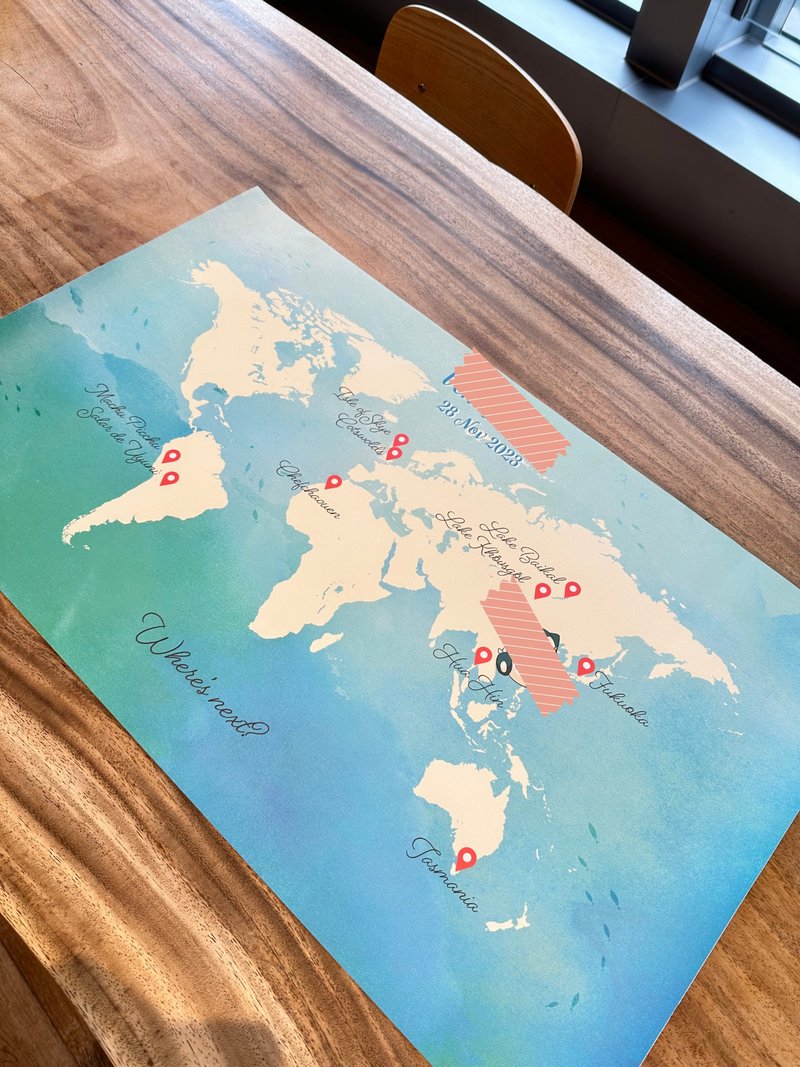 客製化旅行主題婚禮簽名留言畫布 油畫布訂製 - 海報/掛畫/掛布 - 其他人造纖維 白色