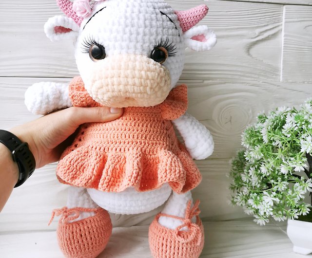 Milk Cow Crochet Plush Stuffed Toy, Crochet Animal, Happy Farm, Custom  Color, - Shop MagictoysBY Kids' Toys - Pinkoi
