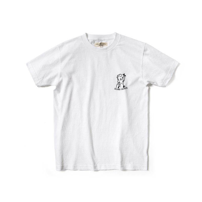 Island Scouts Tubular Cotton Tee In Scouts Print in White - Men's T-Shirts & Tops - Cotton & Hemp White