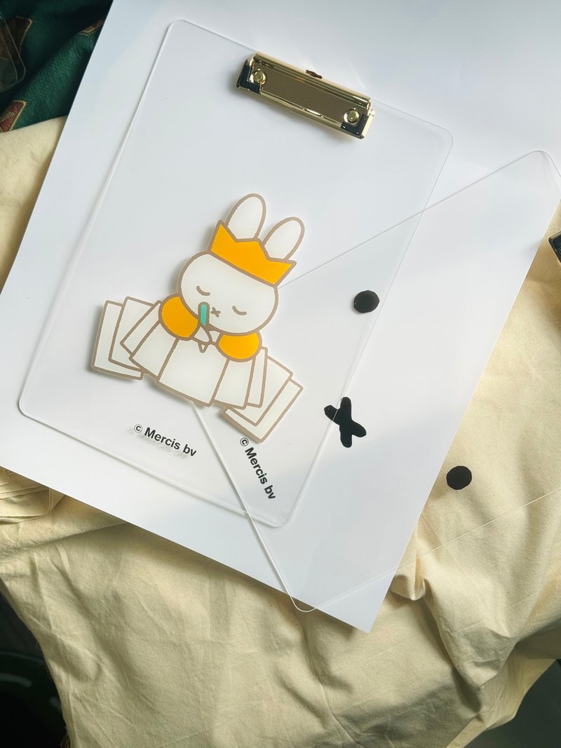 【Pinkoi x miffy】2024米飛兔 Miffy文具系列 A4板夾文件夾 作家 - 文件夾/資料夾 - 壓克力 多色