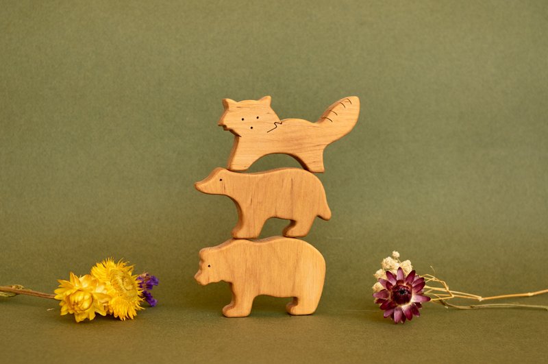 Wooden woodland animals toys, wooden forest animals, birthday gift baby - Kids' Toys - Wood 