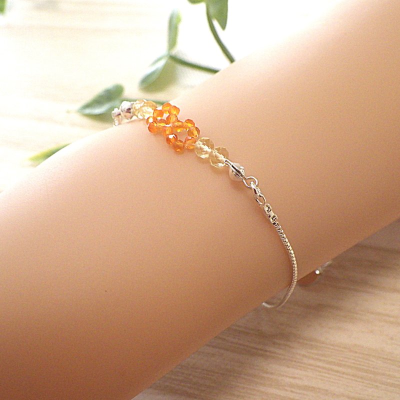インフィニティ・ブレス - 手鍊/手環 - 半寶石 橘色