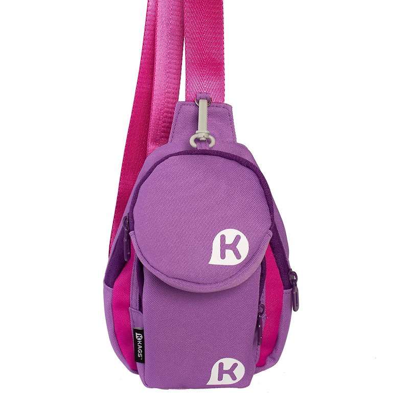WEEKEND 系列斜背包/單肩包連零錢包 - 紫色 - 側背包/斜背包 - 聚酯纖維 紫色