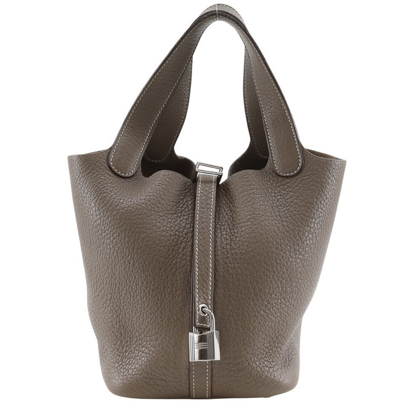 【日本直送】エルメス HERMES ピコタンロック18 PM ハンドバッグ トリヨンクレマンス エトゥープ  レディース【中古】 - 手提包/手提袋 - 真皮 咖啡色