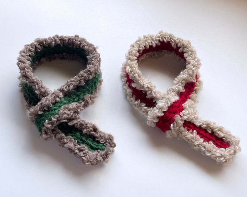 Warm Boa Scarf - Christmas Colors - ปลอกคอ - อะคริลิค 